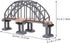 Toyvian Wooden Train Tracks Suspension Bridge Toy Children Train Railway Toy Wood Cross Railway Toys Train Scene Layout Props Toy Train Accessory ...