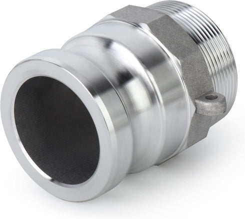 TAISHER 2PCS Global Type F Aluminum Cam & Groove Hose Fittings?1-1/2" Plug x 1-1/2" NPT Male...