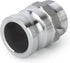 TAISHER 2PCS Global Type F Aluminum Cam & Groove Hose Fittings?1-1/2" Plug x 1-1/2" NPT Male...