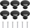 Kare & Kind 6X Round Cabinet Knobs - Matte Black - Pulls for Kitchen Drawers, Cupboards, Dressers - Classic Looking Handles - Hardware for DIY, Ho...