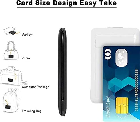 Cable Card Box, Universal Charging Cable Adapters,Compact USB-C/USB-A/Micro-USB/Lightning Port,Compact with Most Smartphones, Portable Phone Stand...