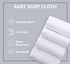 8 Pack Large Burp Cloths for Baby - 20" by 10" Ultra Absorbent Burping Cloth, Baby Washcloths, Newborn Towel - Milk Spit Up Rags - Burpy for Unise...