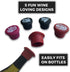 Funny Wine Stoppers Set of 5 - Silicone Wine Bottle Stopper With Gift Box - Cute Christmas Wine Gift for Friends...