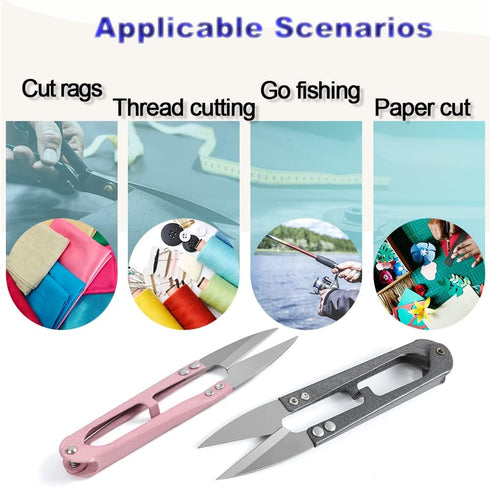 3pcs Sewing Scissors,4.27in Multi-Color Sharp Yarn Snips,Portable Mini Thread Cutters,Sewing Snips Trimming Nipper for DIY Supplies Embroidery Fis...