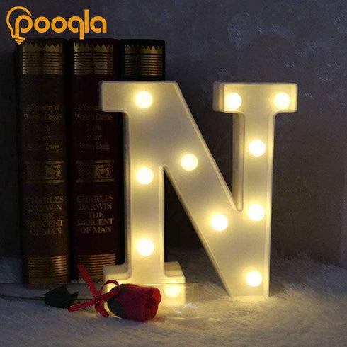 Pooqla LED Marquee Letter Lights Sign, Light Up Alphabet Letter for Home Party Wedding Decoration N...