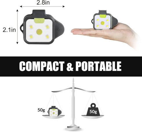 EGUKU Running Light, 2Pack Clip On Running Lights for Runners at Night 4 Light Modes USB Rechargeable LED Lights Wearable Small Lightweight Joggin...