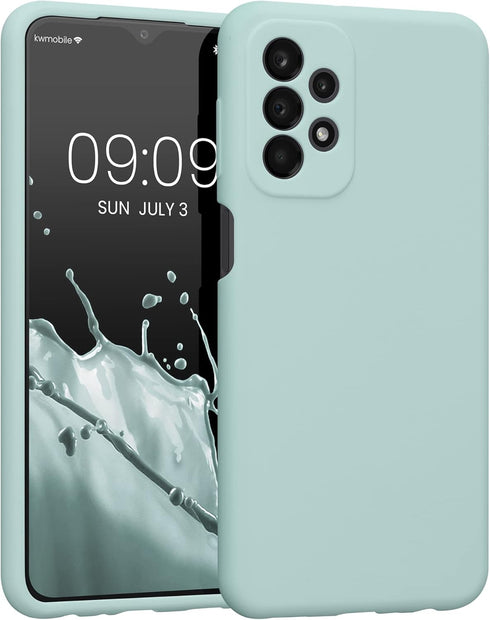 kwmobile Case Compatible with Samsung Galaxy A23 4G / 5G Case - Slim TPU Silicone Phone Cover - Soft Touch Finish - Cool Mint...