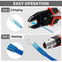 Sanuke 16-14 AWG - 3/8" Heat Shrink Ring Terminals Tinned-Copper Marine Grade Waterproof Heat Shrink Wire Connectors Blue 105pcs...