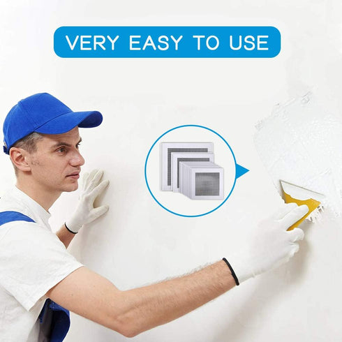 Drywall Repair Kit 12 Pieces Aluminum Wall Repair Patch Kit, 4/6/8 inch Fiber Mesh Over Galvanized Plate, Dry Wall Hole Repair Patch Metal Patch w...