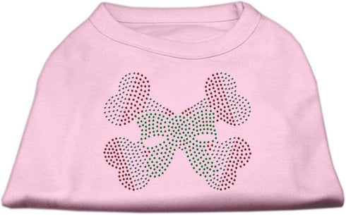 Mirage Pet Products 10-Inch Candy Cane Crossbones Rhinestone Print Shirt for Pets, Small, Baby Blue...