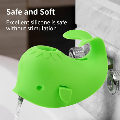 Bathtub Faucet Cover for Baby Bath Spout Cover, Kids Shower Head Protector Bathtub Spout Guard Toddlers Protection Accessories(Whale-Green)...