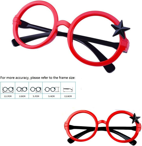 Children Stylish Cute Glasses Frame Without Lenses Pack of 3...