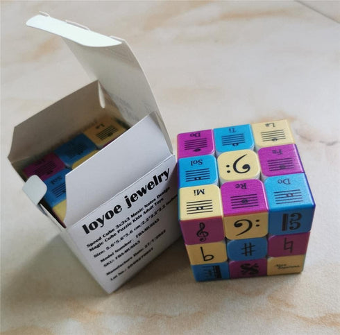 Speed Cube 3x3x3 Music Notes Design Magic Cube Puzzle,IQ Games Puzzles Relief Effec Gift Music Lovers Kids Adult Toys,5.6cm/2.2"...