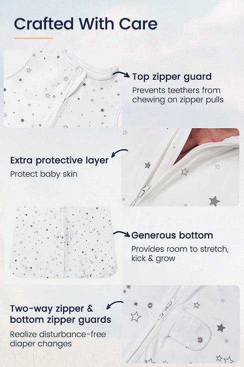TotAha Sleep Sack 6-12 Months, 0.5 TOG Summer Light Sleeping Sacks, Buttery Soft Wearable Blanket Baby Sleep Bag with 2-way Zipper...