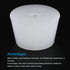 MECCANIXITY Silicone Rubber Tapered Plug 44mm to 55mm with Hole White for Powder Coating, Painting, Anodizing, Plating, Sandblasting, Laboratory U...
