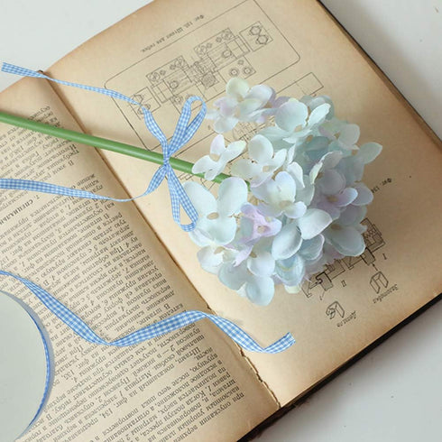 TONIFUL 3/8 Inch x 50 Yards Gingham Buffalo Checkered Ribbon Light Blue and White Fabric Ribbon for Easter Valentine's Day Gift Wrapping Baby Show...