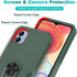 for Samsung Galaxy A04e Case with Tempered Glass Screen Protector,Dual Layer Shockproof Magnetic Kickstand Phone Case with Rotatable Ring Holder f...