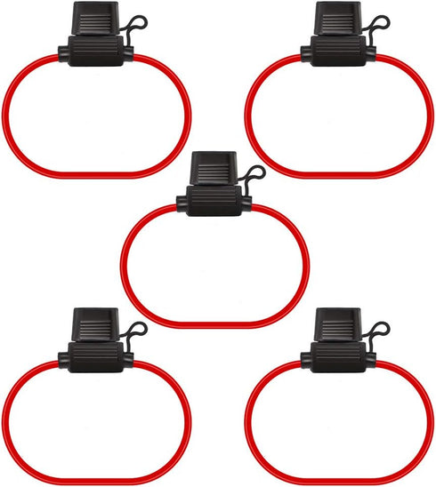 ATC/ATO 30A in-Line Fuse Holder 16 Gauge Wiring Harness 12V Standard Plug Socket Pack of 2...