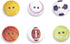 100 Pieces 3/4inch Ball Sports Painting Round Wood Buttons Football Baseball Soccer Volleyball Tennis 2 Holes Sewing Wooden Flatback Buttons for K...