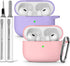 2 Pack AirPod Pro Case Cover with Cleaner Kit,Soft Silicone Protective Case for Apple AirPod Pro 2nd/1st Generation Case for Women Men,AirPods Pro...