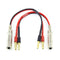 1/4 TS to Banana Plug Speaker Cable 6.35 mm 1/4" Female to Banana Plug Speaker Mono Adapter 8 inches 2pack...