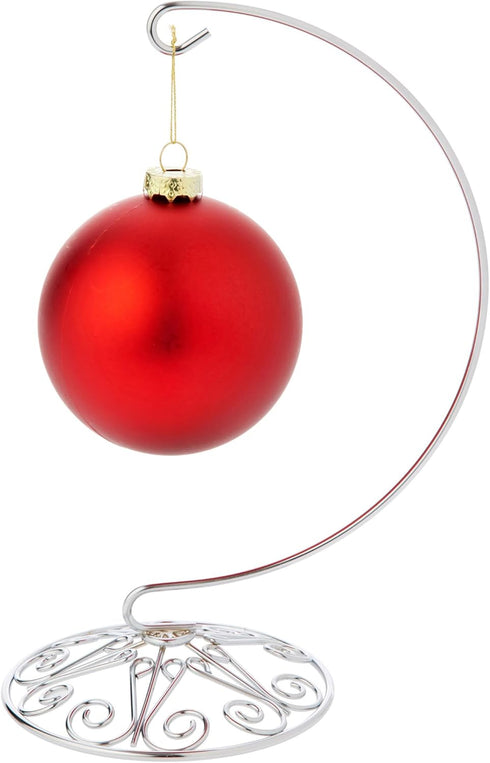 Bard's Ornate Silver Ornament Stand, Medium, 8.25" H x 4" W x 4" D...
