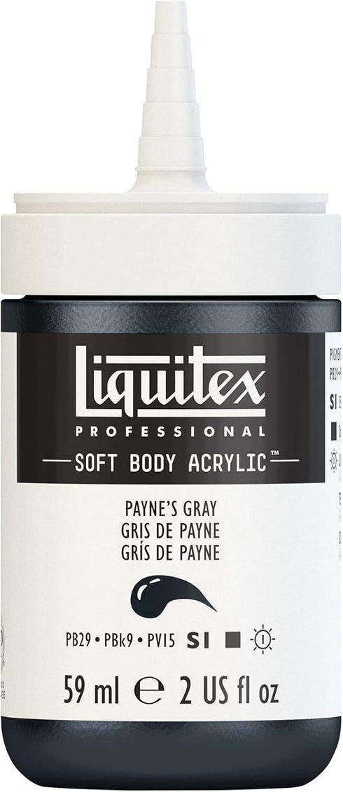 Liquitex Professional Soft Body Acrylic Paint, 59ml (2-oz) Bottle, Payne's Gray...