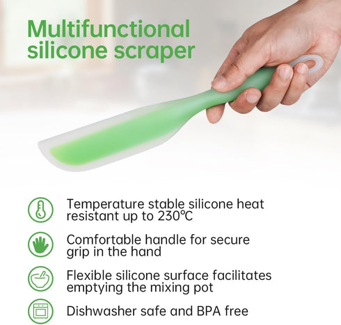 Nonstick Silicone Knife Shaped Flexible Kitchen Spatula Scraper Turner,Kitchen Cooking Utensils With Nylon Core (Green(Set of 2))...