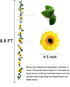 2 Pack 8.8FT Artificial Sunflower Garland with 100 LED Fairy String Lights,Fake Vines Faux Sunflowers Hanging Garland Silk Flowers Hanging Plant f...