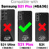 Furiet Detachable Crossbody Strap Wallet Case for Samsung Galaxy S21 Plus S21+ 5G Zipper Purse, Multi Card Slots and PU Leather Stand Cell Phone C...