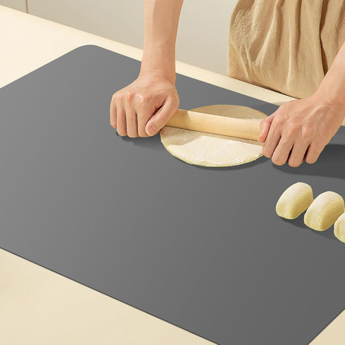 Food-Grade Silicone mat?2MM Extra Thick Silicone Mats for Kitchen Counter, 25.6" x17.7" Non-Slip Waterproof Large Countertop Protector Mat, Heat R...