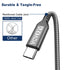 AkoaDa USB C to USB C 100W Cable 10 FT 2Pack, 5A Fast Charging USB C Charger Cable for iPhone 15/15 Pro/15 Plus/15 Pro Max, MacBook Pro2020, iPad ...