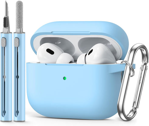AirPods Pro 2nd/1st Gen Case Cover (2023/2022/2019) with Cleaner Kit,Soft Silicone Protective Cover for Apple AirPod Pro 2 Generation Charging Cas...