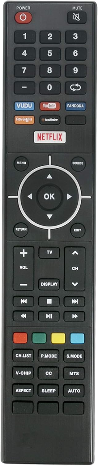 AULCMEET Replace Remote Control Compatible with Seiki Smart TV SE40HYT SE-50FYT SE55UET SE48UXC4T SE65UY06 SE43FYT SE58UY04 SE58GY27T SE40FYT SE32...