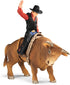 Schleich Farm World Cowboy Bull Riding 4-Piece Cowboy Toy Set for Rodeo Fans & Kids Ages 3+...