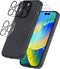 Trianium [6 in 1 Designed for iPhone 14 Pro Max Case Silicone (Black), with 3 Pack Screen Protector + 2 Pack Camera Lens Protector, Bundle Protect...