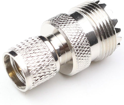 Mini UHF Male to UHF Female Connector Pl259 Coax Adapters UHF to Mini uhf Coaxial Adapter SO239 RF Adapter 2Packs...