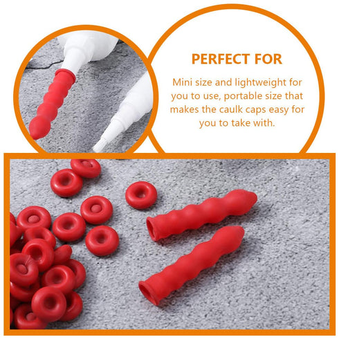 Caulk Cap Caulk Tube Covers, 20 Pieces Caulk Finishing Tool Caulk Saver Sealer for Sealing and Preserving...