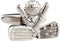 Golf Ball and Clubs Heads Pair Cufflinks in a Presentation Gift Box & Polishing Cloth...