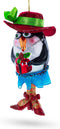 Stylish Penguin Blown Glass Christmas Ornament...