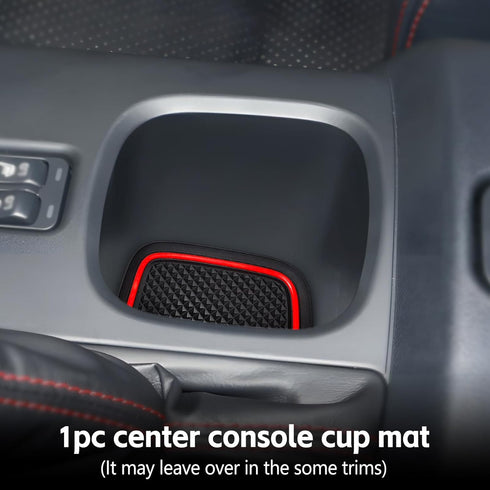 Anti Dust Mats for Toyota 86 Subaru BRZ Scion FR-S 2022 2023,Custom fit Cup Holder Liners Mats Door Pocket Center Console Liners (Red/6Pcs)...