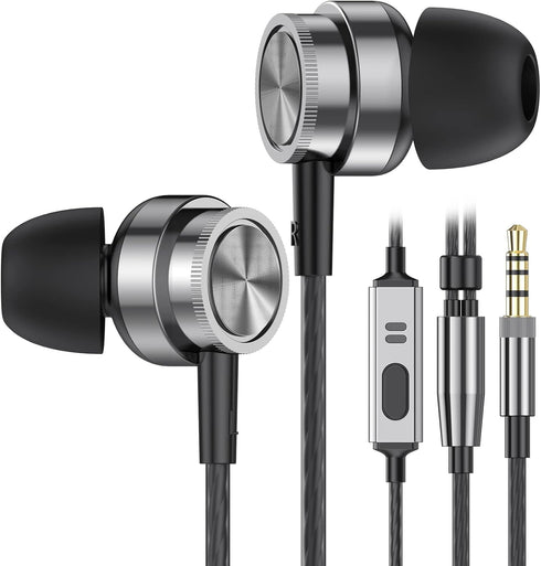 Wired Earbuds with Microphone, in Ear Headphones with Heavy Bass &Noise Isolation, High Sound Quality in-Ear Earphones Compatible with Samsung, Ta...