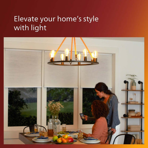 Philips LED Vintage Flicker-Free Amber Spiral ST19 Dimmable, Eyecomfort Technology, 400 Lumen, Amber Light(2000K), 6.5W=60W, Title 20 Certified, E...