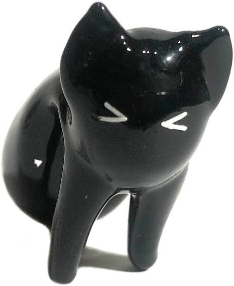 Handmade Mini 1.5" Blown Glass Cat Putitto Figurines Figures Art Dinner Decoration,Collectible Dollhouse Gift Ideas,Miniature Pet Animals,Tiny Orn...