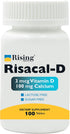 Rising Pharma - Risacal-d - Vitamin D3 & Calcium Supplement - 100 tablets...