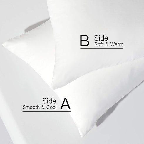 White Pillowcase Set - King Size (20 x 36 inches) Bed Pillow Cover - Brushed Microfiber, Wrinkle, Fade & Stain Resistant - Hidden Zipper Closure P...