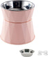 Elevated Dog Bowls for Small Dogs with 3 Adjustale Heights,2 in 1 Raised Dog Bowl with Non-Slip Base for Food and Water,Stainless Steel Slow Feed ...