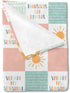 Boho Rainbow You Are My Sunshine Baby Blanket Girls Gift, Pink Sun Polka Dots Patchwork Flannel Fleece Nursery Bed Blankets, Soft Lightweight Newb...