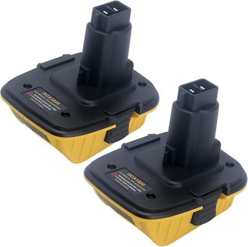 2 Packs DCA1820 Battery Adapter Compatible with Dewalt 18V Tools, Convert 20V Lithium Batteries DCB203 DCB204 DCB206 to Replacement for Dewalt 18 ...
