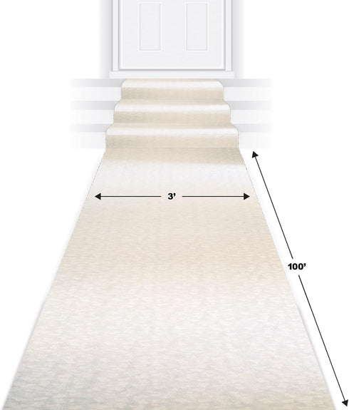 Beistle Novelty Polyester Fabric Floral Aisle Runner Wedding Ceremony Decoration 3' x 100'...